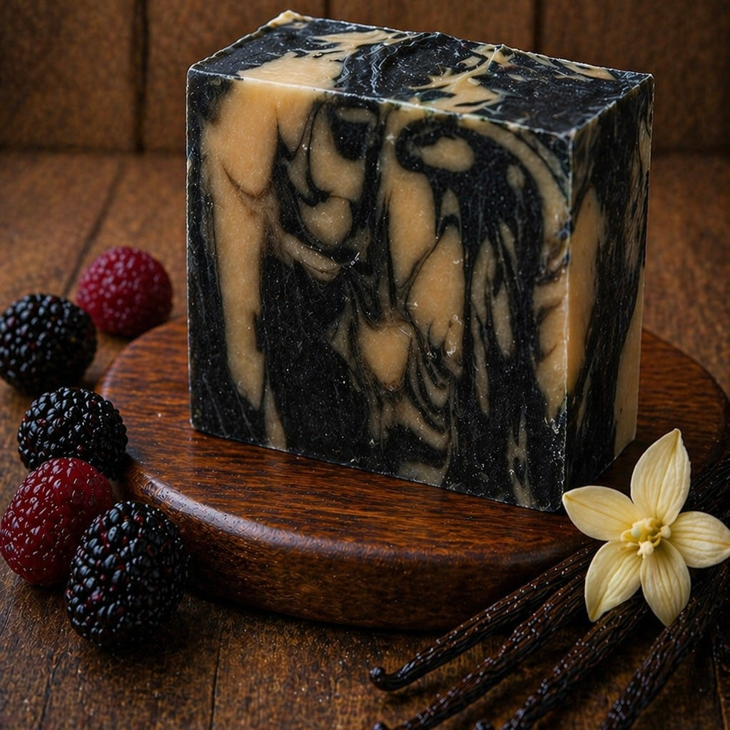 Black Raspberry Vanilla Goat Milk Charcoal Soap