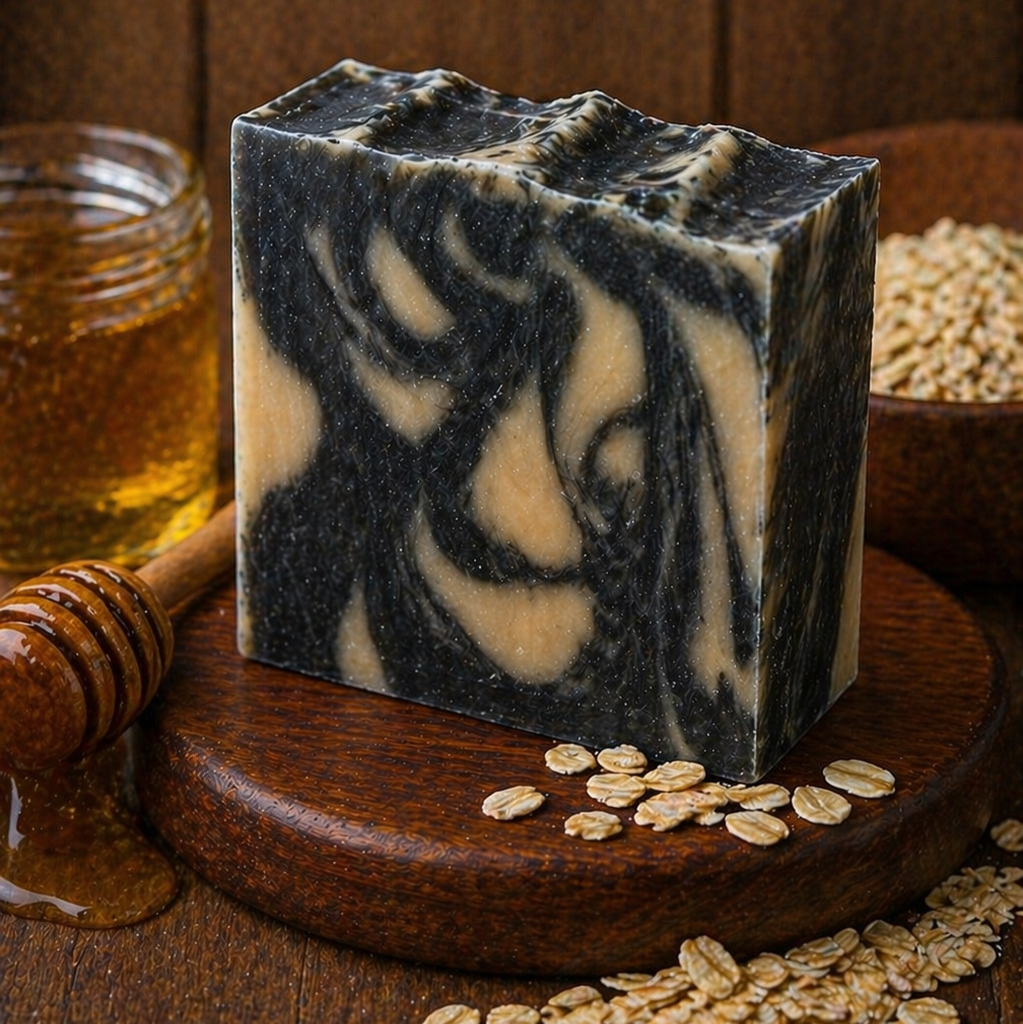 Oatmeal Milk & Honey Goat Milk Charcoal Soap
