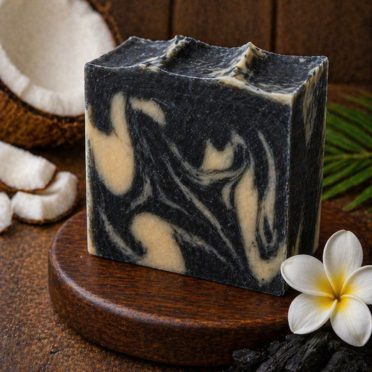 Coconut Paradise Goat Milk Charcoal Soap