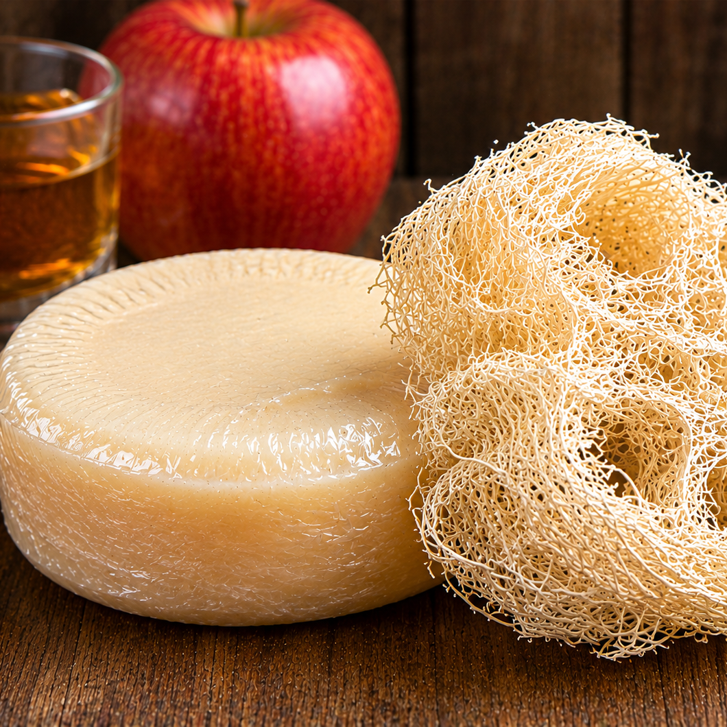 Apple Bourbon Goat Milk Loofah Soap
